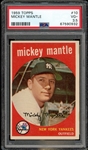 1959 Topps #10 Mickey Mantle PSA 3.5 VG+