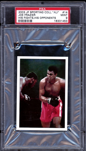 2003 JF Sporting Collectibles "Ali" His Fights, His Opponents #14 Joe Frazier PSA 9 MINT