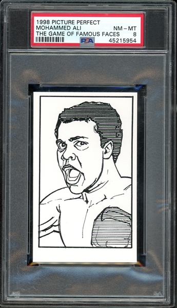 1998 Picture Perfect The Game Of Famous Faces Muhammed Ali PSA 8 NM-MT