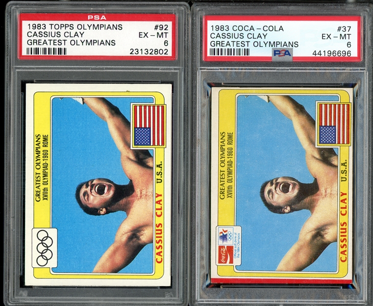 1983 Topps Olympians Greatest Olympians #92 Cassius Clay Group Of Three (3) PSA Graded