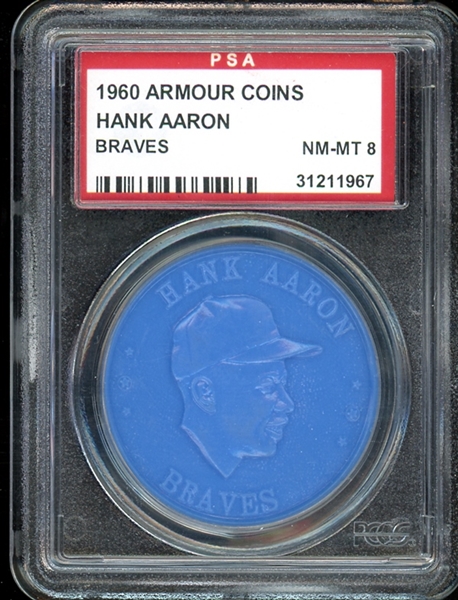 1960 Armour Coins Hank Aaron PSA 8 NM-MT