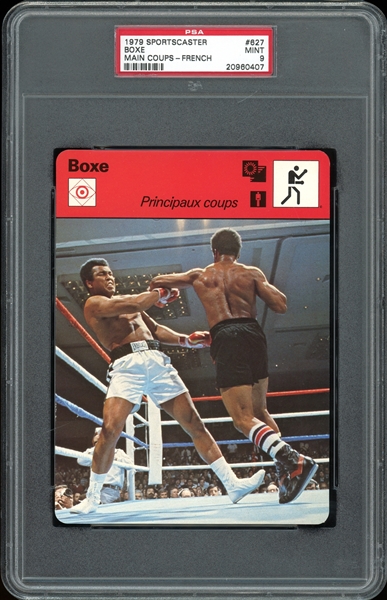 1979 Sportscaster French #627 Boxe Main Coups PSA 9 MINT