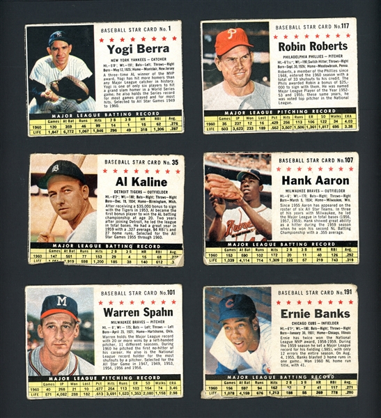 1961 Post Group Of 29 Cards Including Stars And HOFers