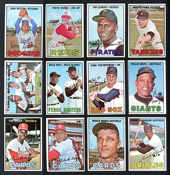 1967 Topps Lot Of 279 Cards With Stars And HOFers