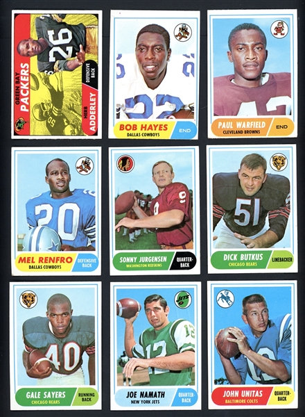 1968 Topps Football Partial Set (98/219) With 152 Total Cards