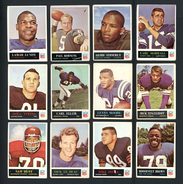 1965 Philadelphia Football Group Of (101/198) Cards With 198 Total Cards
