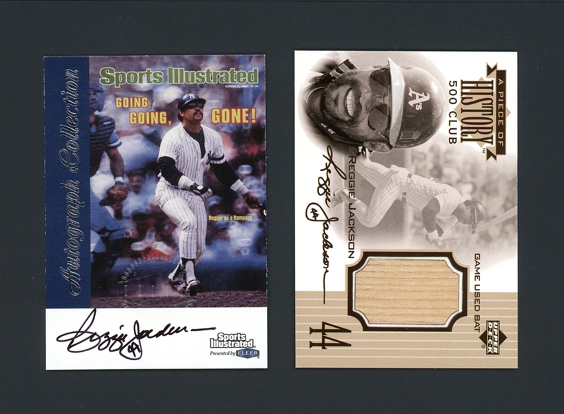 1999 Reggie Jackson Group Of Two Autographed (2) Cards