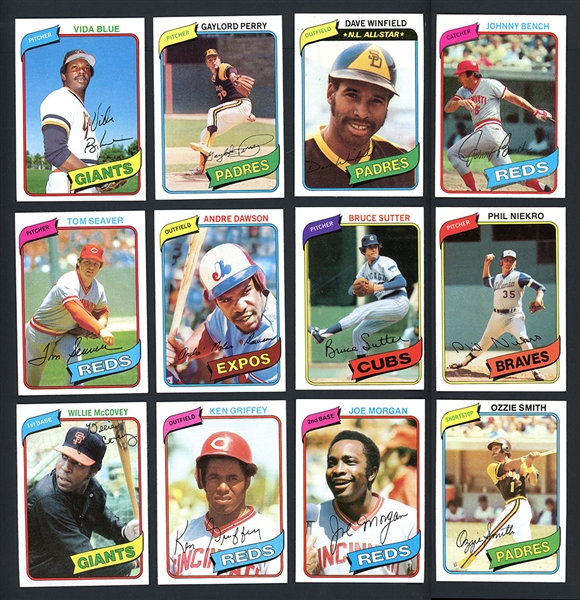 1980 Topps Baseball Group Of 319 Cards Including Stars And HOFers