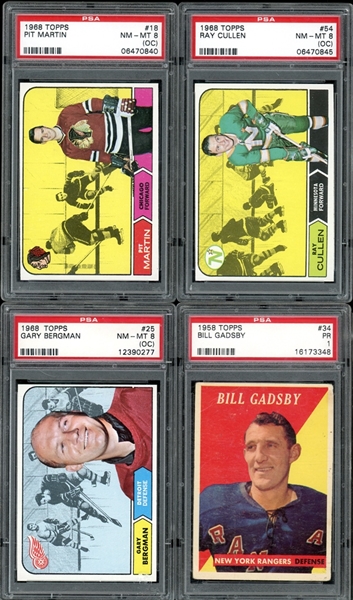 1970s Hockey Group Of Four (4) All PSA Graded