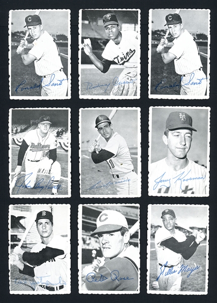 1969 Deckle Edge Baseball Partial Set (15/33) With 23 Total Cards