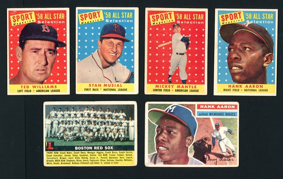 1952-61 Group Of 18 Cards With Stars And HOFers