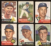 1953 Topps Baseball Group Of 37 Total Cards