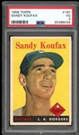 1958 Topps #187 Sandy Koufax PSA 3 VG