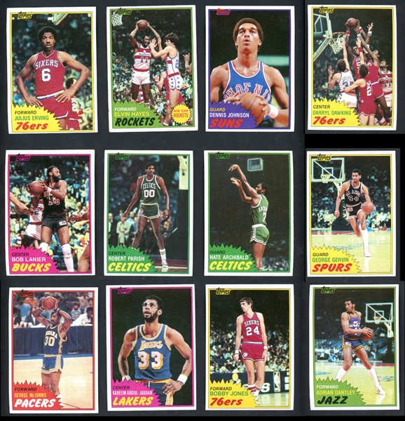 1981 Topps Basketball Partial Set 135/198 With 450 Total Cards With Stars & HOFers