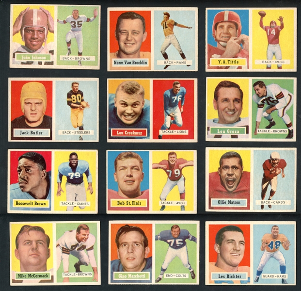 1957 Topps Football Near Complete Set 150/154 Includes Stars And HOFers