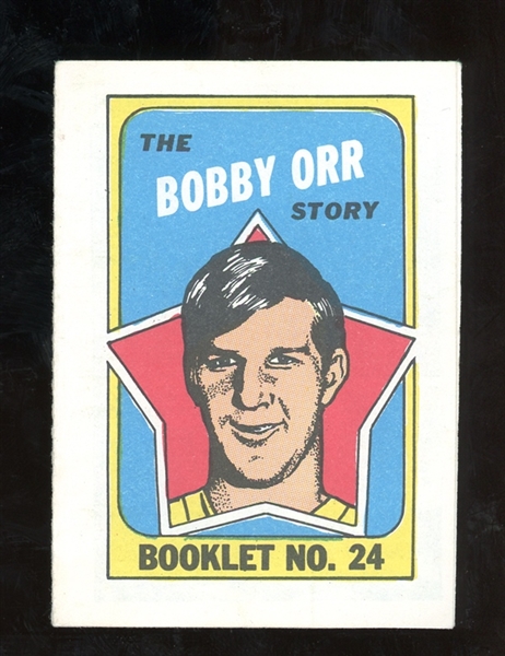 1971-72 Topps Hockey Booklet #24 Bobby Orr