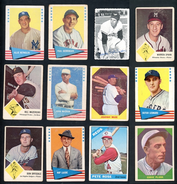 1950s To 60s Baseball Group Of Twenty-Seven (27) Cards Including Stars & HOFers