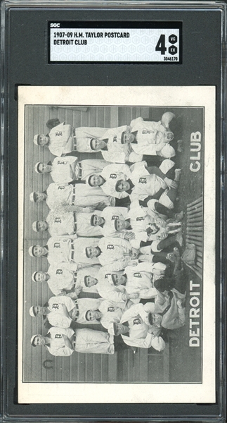 1907-09 H.M. Taylor Postcard Detroit Club SGC 4 VG-EX