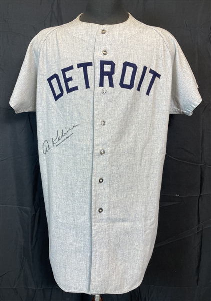 1966 Al Kaline Game Used and Signed Detroit Tigers Away Jersey MEARS A10
