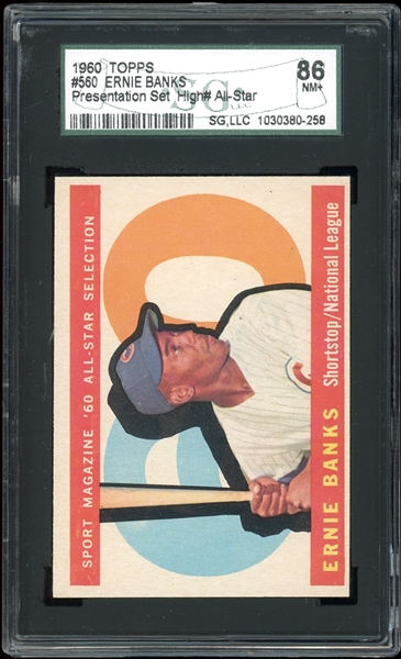 1960 Topps Presentation Set High# All-Star #560 Ernie Banks SGC NM+