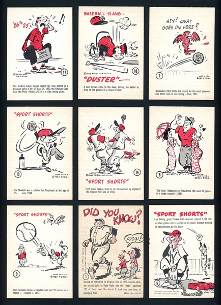 1963 Gad Fun Cards Complete Set Of 84 Cards