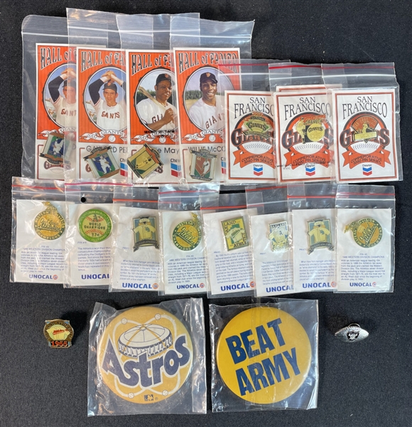 Pin Collection With Mays, McCovey