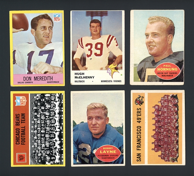 1960-67 Collection Of 25 Football Cards With HOFers And Stars