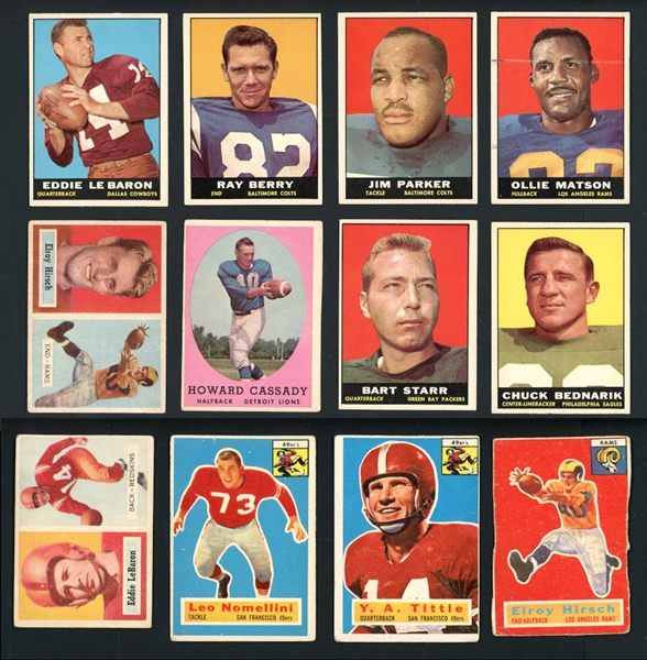 1956-61 Topps Football Group Of Forty-Five (45) Cards With HOFers & Stars
