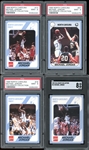 1989-1990 North Carolina Michael Jordan Collegiate Collection Lot Of Four (4) PSA/SGC Graded
