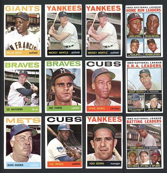 1964 Topps Group Of 152 Cards With HOFers