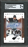 2022-23 Upper Deck Artifacts Dual Material Autographed Black 1/1 #170 Wayne Gretzky SGC 7 NM