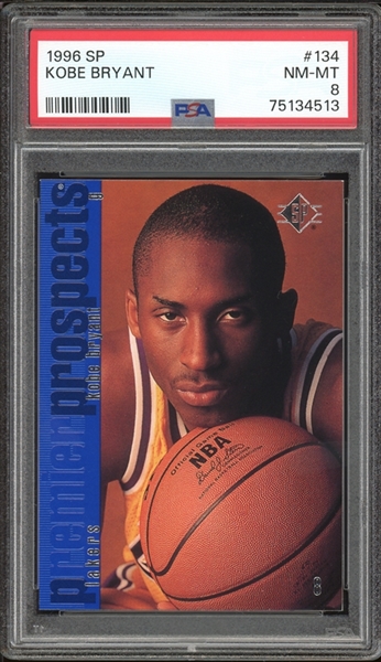 1996 SP #134 Kobe Bryant PSA 8 NM-MT