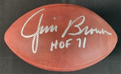 Jim Brown Signed Football JSA