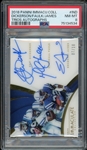 2018 Panini Immaculate Collection Trios Autographs #TA-IND Dickerson/Faulk/James 7/10 PSA 8 NM-MT