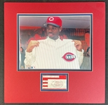 Ken Griffey Jr. First Reds Game Ticket Stub Matted With Photo