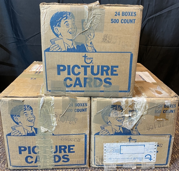 1987-89 Topps Baseball Vending Box Case Lot of (3)
