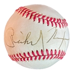 Richard Nixon Single Signed ONL (Giamatti) Baseball JSA