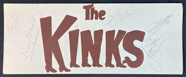 The Kinks Band Signed Cardboard Advertising Sign JSA LOA