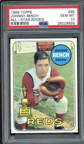 1969 Topps #95 Johnny Bench PSA 10 GEM MINT
