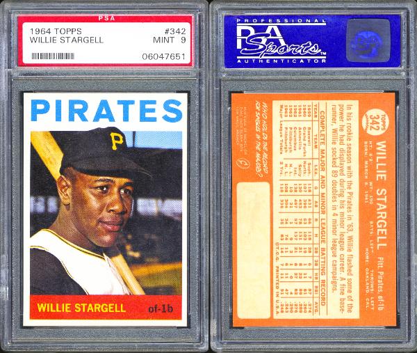 1964 Topps #342 Willie Stargell PSA 9 MINT