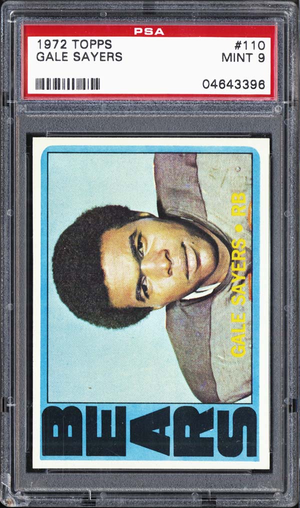 Lot Detail - 1972 Topps #110 Gale Sayers PSA 9 MINT