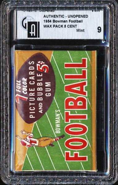 1954 Bowman Football WAX PACK 5 CENT GAI MINT 9