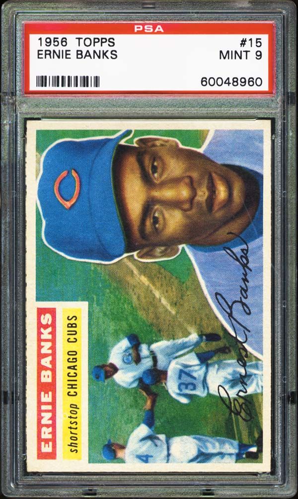 1956 ernie banks topps baseball card