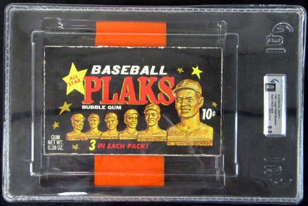 1968 Topps Plaks Wax Pack Box GAI 9.5 GEM MINT