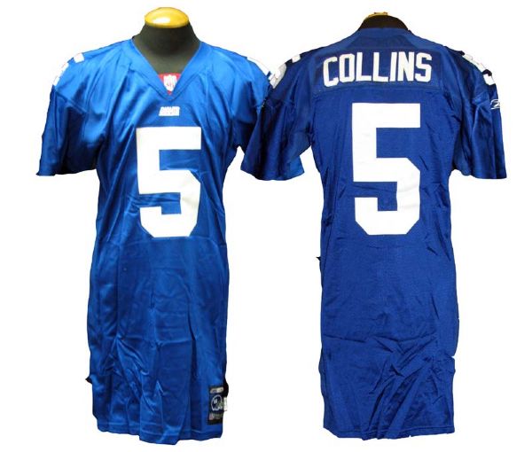 2001 Kerry Collins New York Giants Game-Used Home Jersey