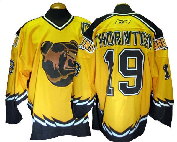 2005-06 Joe Thornton Boston Bruins Game-Used Alternate Jersey