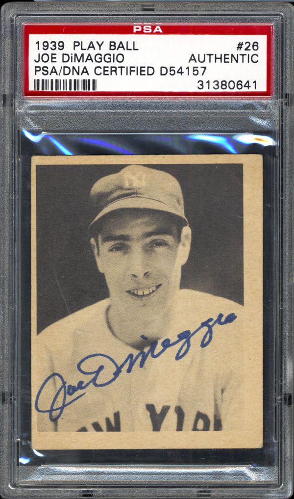 Joe Dimaggio Autographed Signed 1939 Play Ball Yankee Clipper