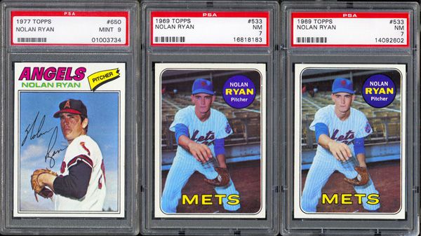 1969-1977 Group of 3 Nolan Ryan Cards 