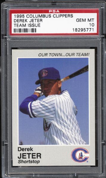 1995 Columbus Clippers Team Issue Derek Jeter PSA 10 GEM MINT