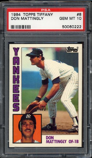 Lot Detail 1984 Topps Tiffany 8 Don Mattingly Psa 10 Gem Mint